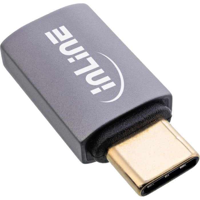 Inline® Usb4 Adapter, Usb-C Male/Female, Aluminium, Gris