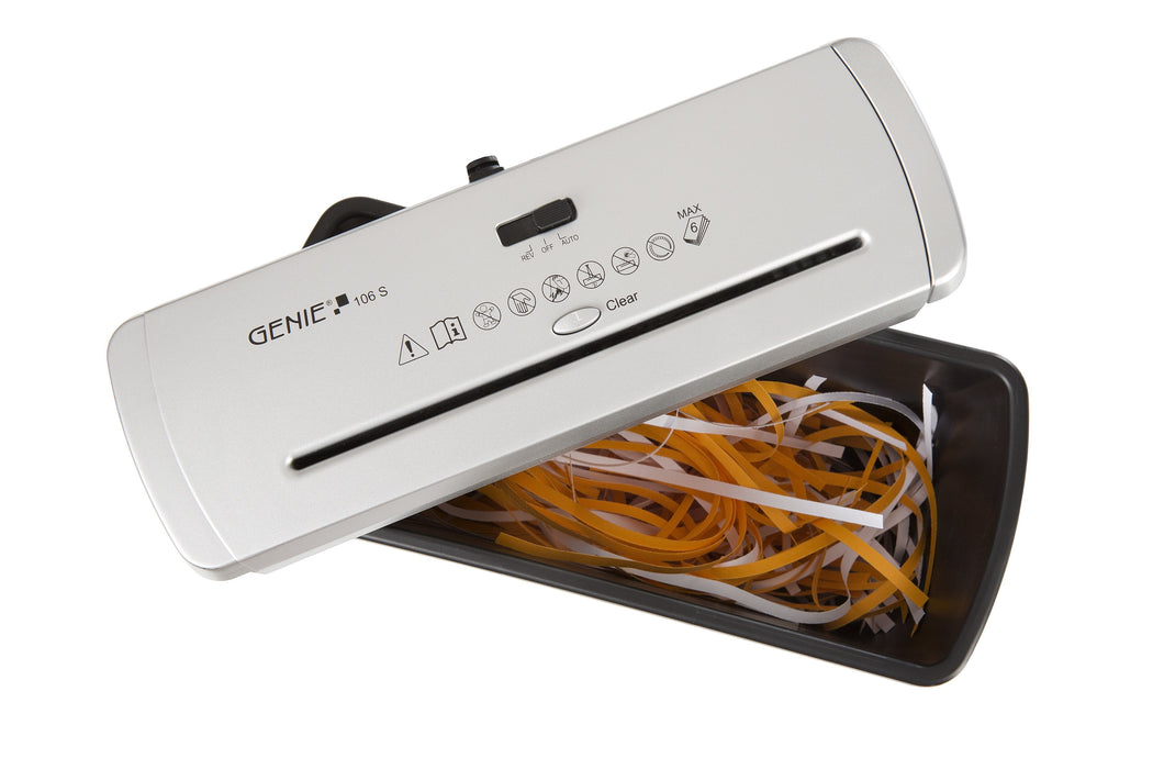 Destructor Genie 106 S Vario (Hasta 6 Hojas, Corte En Tiras), Color Plata