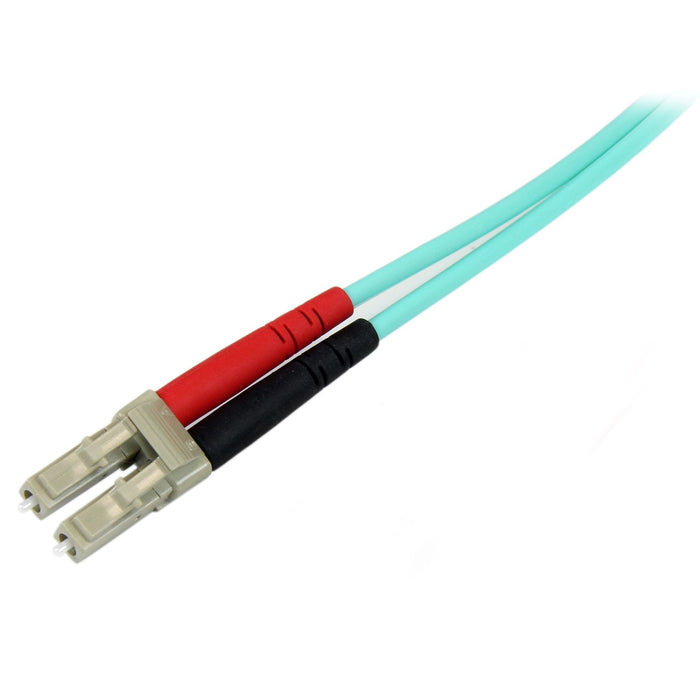 Startech.Com 10m (30ft) Lc/Upc To Lc/Upc Om3 Multimode Fiber Optic Cable Full Duplex 50/125â?M Zipcord Fiber Cable 100g Networks Lommf/Vcsel <0.3db Low Insertion Loss Lszh Fiber Patch Cord Cable De Interconexión Lc De Modos Múltiples (M) A