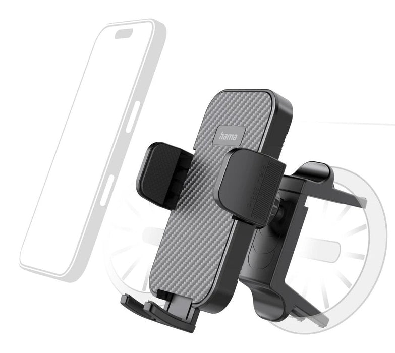 Hama Soporte De Coche Para Smartphone - Pinza Para Rejilla - Peso Max 230g - Universal - Negro