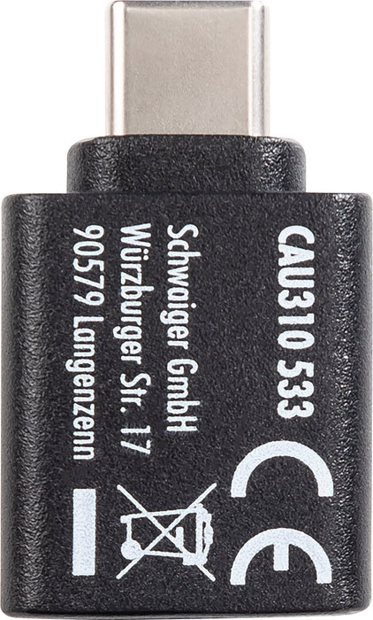 EAN 4004005011722 - Schwaiger CAU310 533 cambiador de género para cable USB Type-C USB Type-A Negro imagen 2