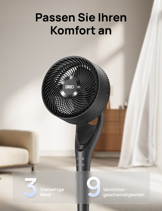 Dreo - Quiet Floor Fan Turnopoly 154, 9 Speeds, 3 Modes
