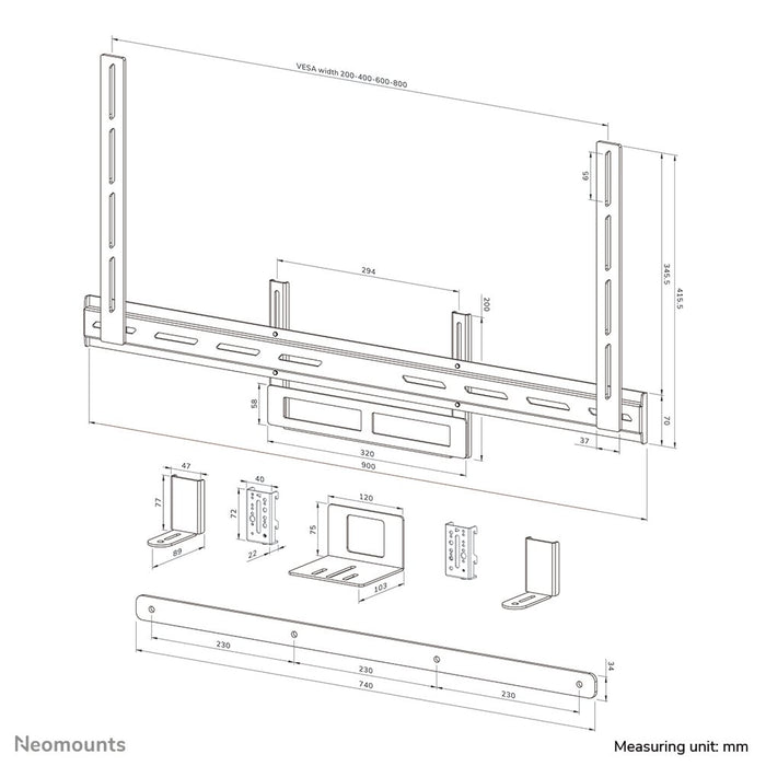 EAN 8717371442651 - Neomounts AV2-500BL accesorio para soporte de televisor imagen 20