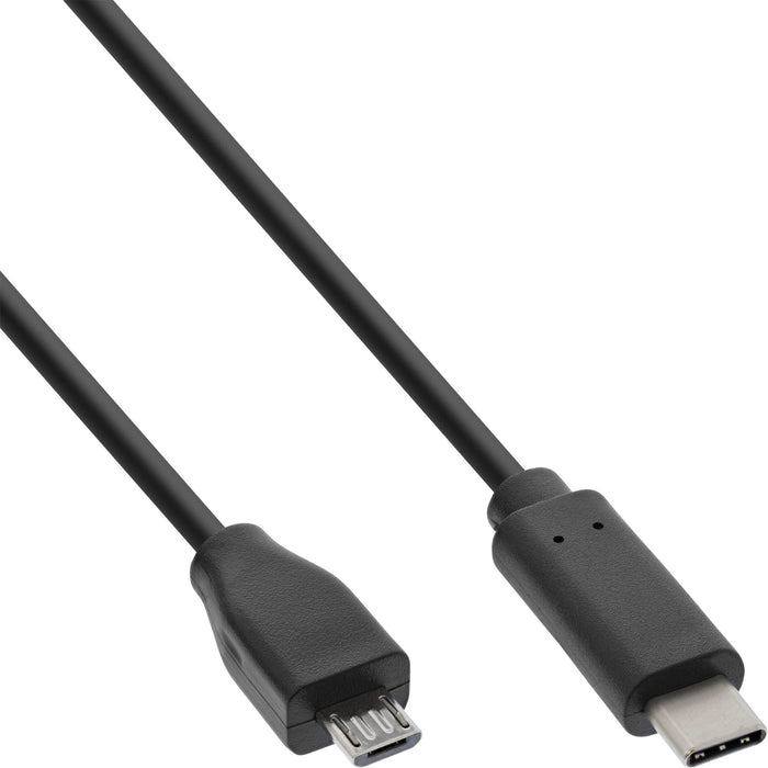 Cable Inline Usb 2.0, Tipo C Macho A Micro-B Macho, Negro, 0,5 M