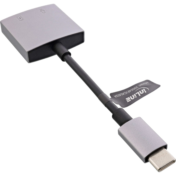 Inline® Usb-C Audio Adaptador Usb-C A 3.5mm Jack + Pd 30w