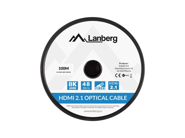 EAN 5901969437577 - Lanberg CA-HDMI-30FB-1000-BK cable HDMI 100 m HDMI tipo A (Estándar) Negro imagen 4