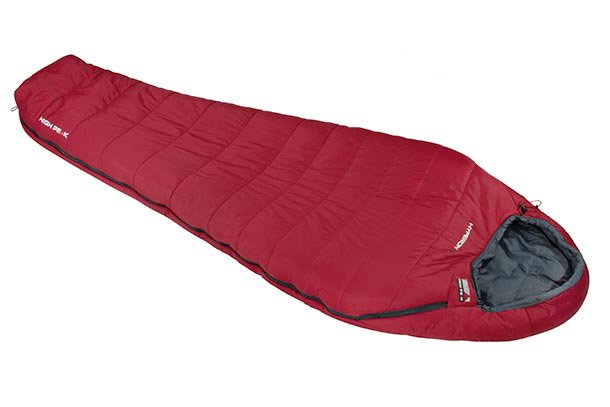 Saco De Dormir High Peak  Hyperion -5,  Rojo Oscuro/Gris