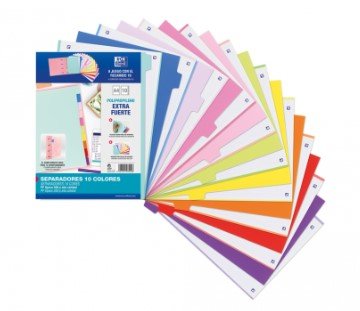 EAN 8427291035108 - Oxford 400159038 divisor Polipropileno (PP) Colores surtidos 10 pieza(s) imagen 1