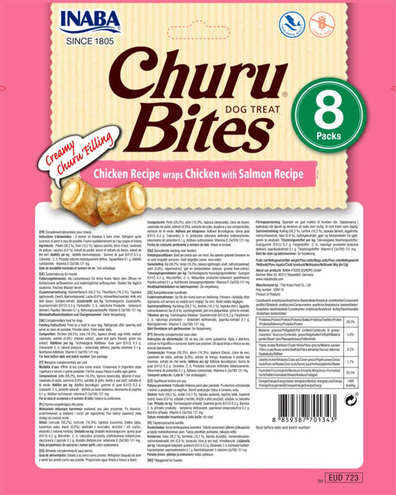 Golosina Para Perros Inaba Churu Bites Chicken With Salmon Recipe  8x12g