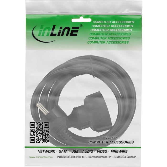 Cable De Extensión De Alimentación Inline Tipo F Negro 7m