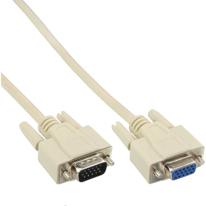 Cable Inline Vga 15 Hd Macho A Hembra Gris 2m