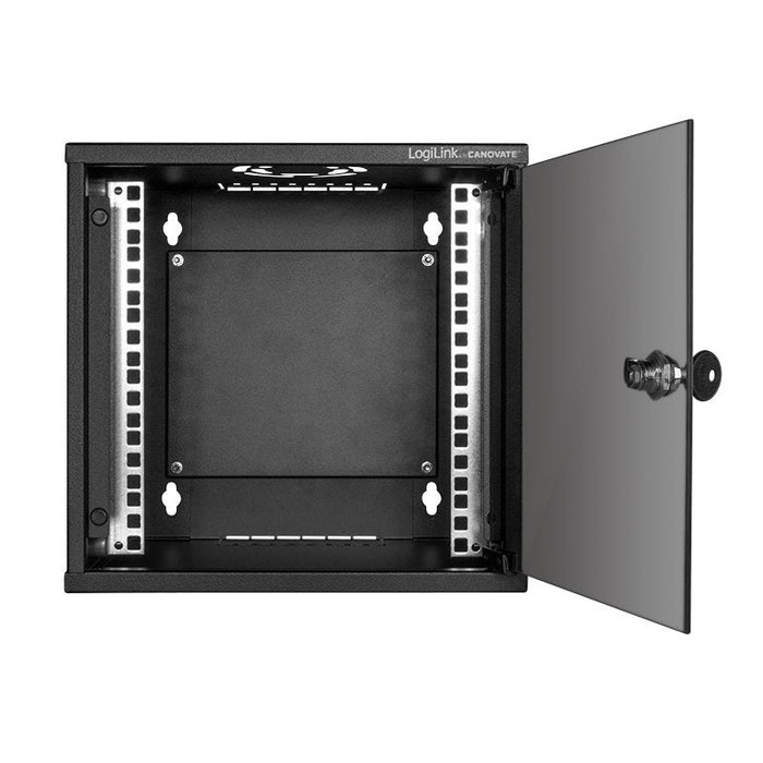 10" Wall Mount Cabinet Econline, 6u, Negro