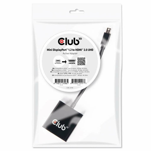 EAN 8719214470982 - CLUB3D CAC-2170 adaptador de cable de vídeo 0,15 m HDMI tipo A (Estándar) Negro imagen 2