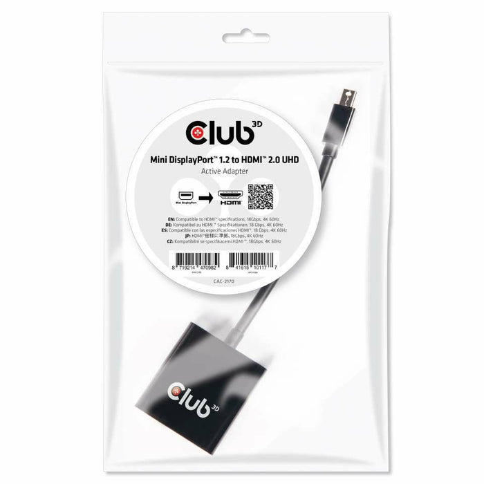 EAN 8719214470982 - CLUB3D CAC-2170 adaptador de cable de vídeo 0,15 m HDMI tipo A (Estándar) Negro imagen 2
