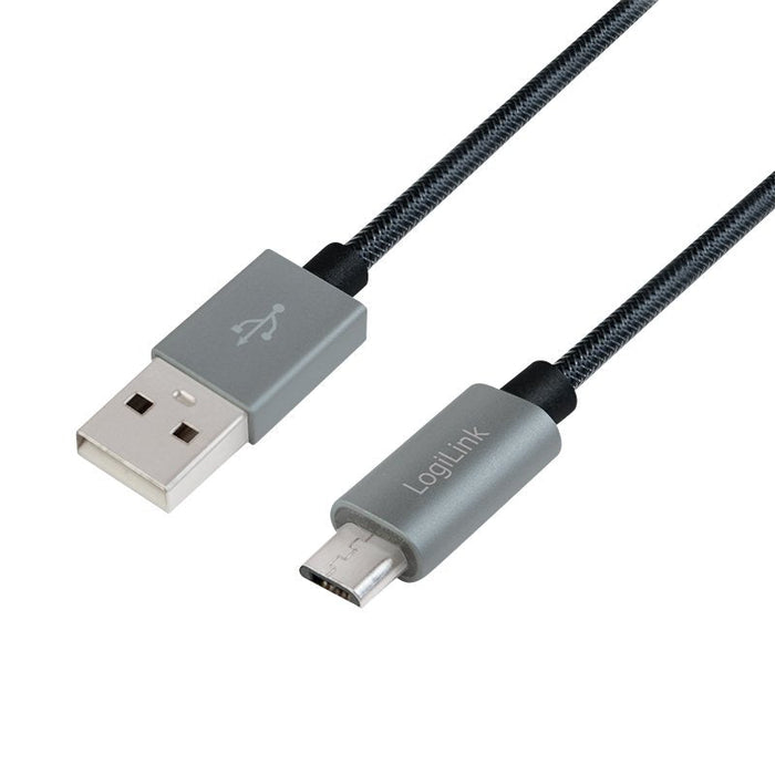 Kabel Usb 2.0 A Meski Do Micro-B Meski, Dl. 2m Szary