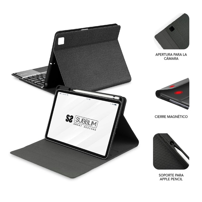EAN 8436586741426 - SUBBLIM FUNDA + TECLADO TABLET IPAD PRO BLUETOOTH 11'' TOUCHPAD BLACK QWERTY Español Bluetooth/Micro-USB  imagen 5