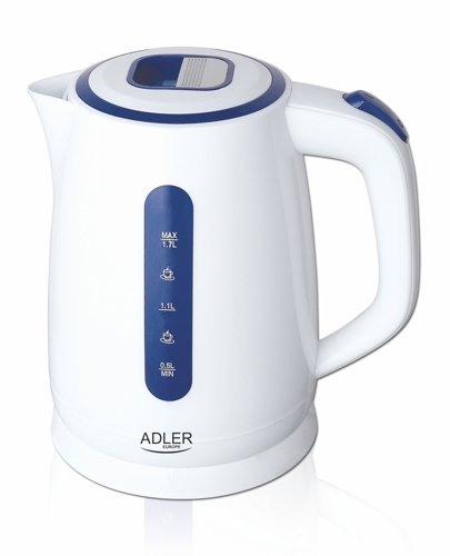 EAN 5908256833166 - Adler AD 1234 tetera eléctrica 1,7 L 2200 W Azul, Blanco imagen 1
