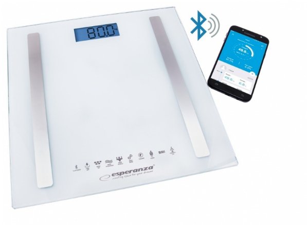 EAN 5901299954089 - Esperanza EBS016W báscula de baño Plaza Blanco Báscula personal electrónica imagen 1