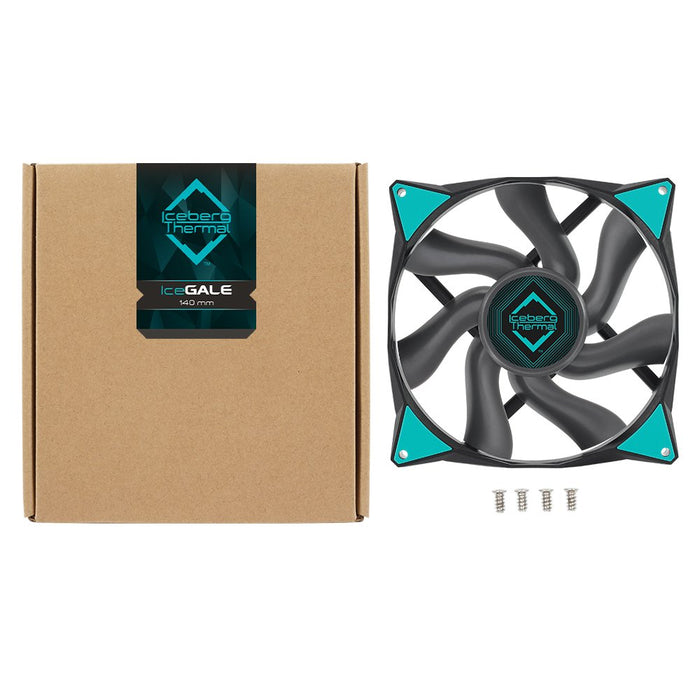EAN 1230000071086 - Iceberg Thermal IceGALE Carcasa del ordenador Ventilador 14 cm Negro 1 pieza(s) imagen 4