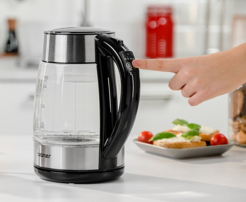 Tetera  Zelmer Zck8026 Eléctrica 1,7 L 2200 W Negro, Transparente