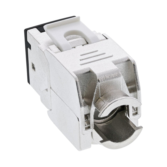 8 Piezas Pack Jack Inline Keystone Rj45, Blindado, Cat.6a, Negro