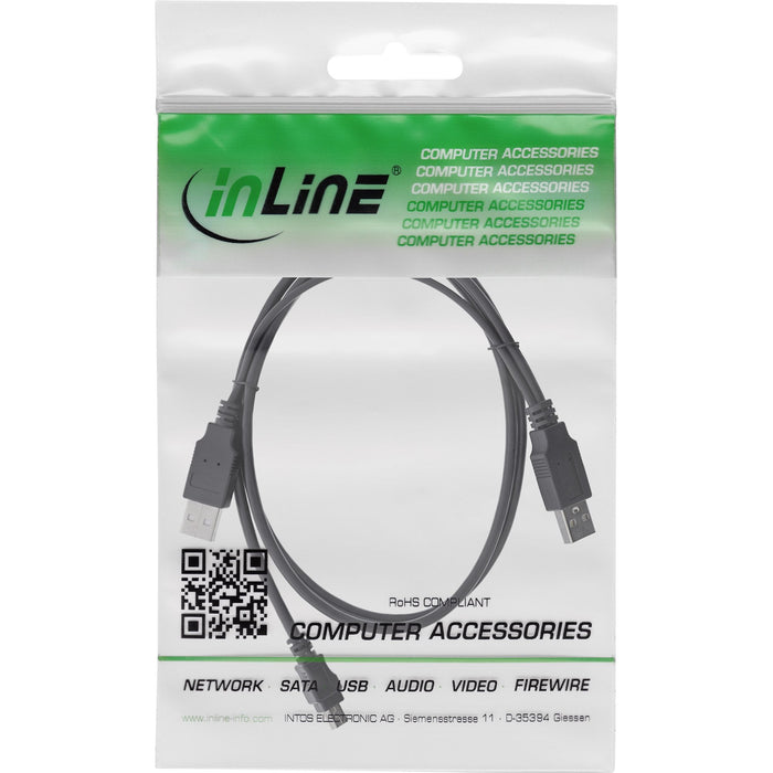 Inline Usb Mini-Y Cable 2x Macho Tipo A A Mini-B Macho 5 Pines 1,0 M