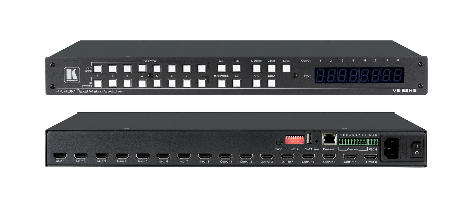 EAN 7291063085940 - Kramer Electronics VS-88H2 Matriz de conmutación AV Pantalla incorporada imagen 1