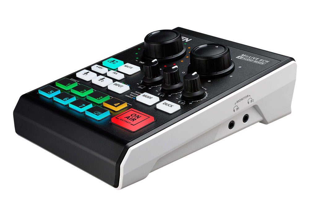 Aten Mezclador De Audio Para Pódcast Con Ia  Miclive De 6 Canales