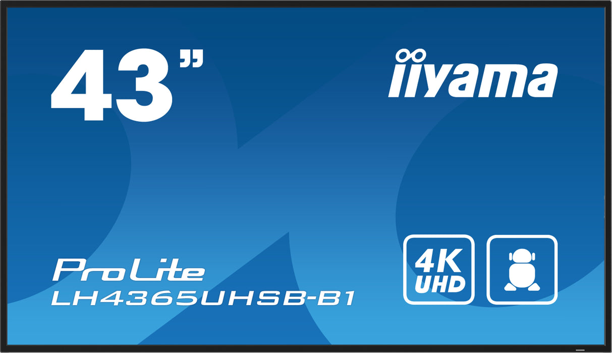 EAN 4948570123551 - iiyama LH4365UHSB-B1 pantalla de señalización Diseño de quiosco 108 cm (42.5") LED Wifi 800 cd / m² 4K Ul imagen 2