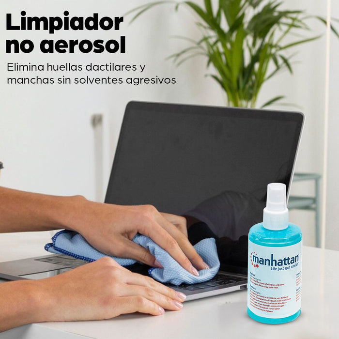 EAN 0766623421027 - Manhattan 421027 kit de limpieza para computadora LCD/TFT/Plasma Líquido y paños secos/húmedos para limpi imagen 5