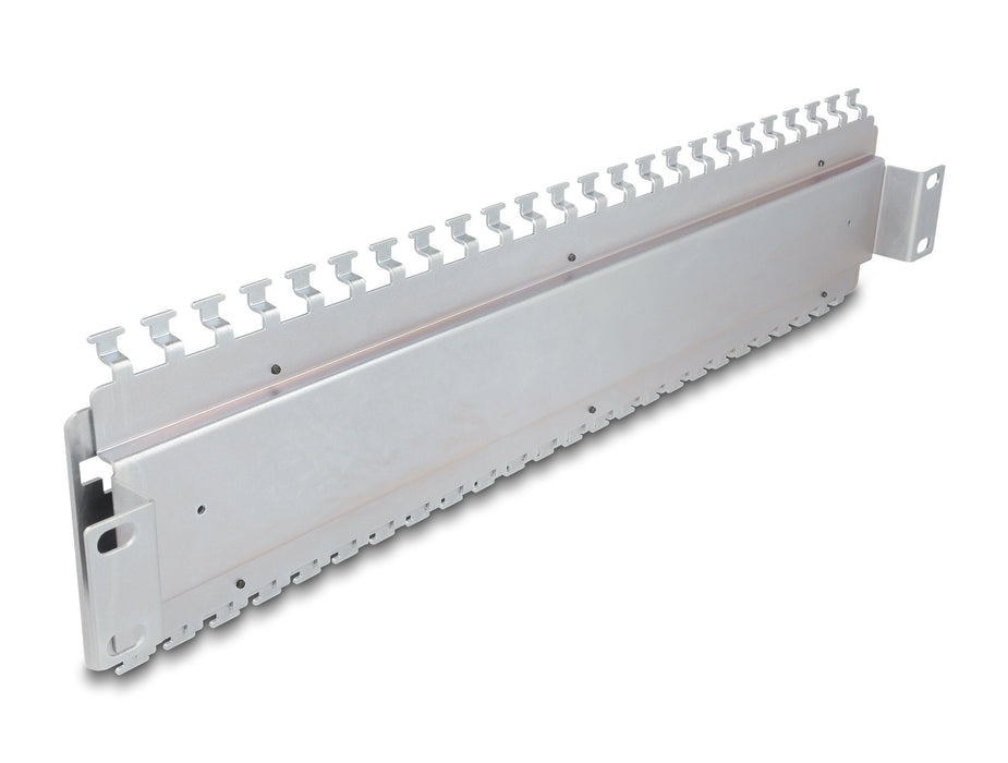 Delock 67070 Carril De Soporte De Cable De 19? Para Conectores De Cable De Red Con Conexión Lsa 24 Puertos Metálicos