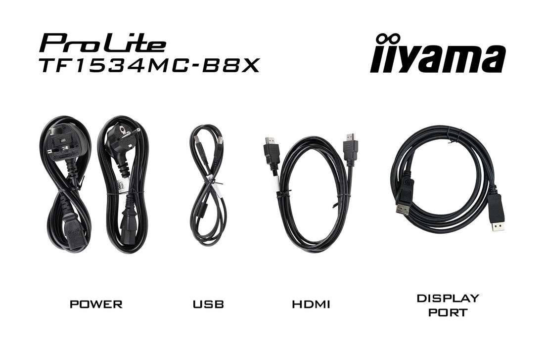 Iiyama 38.0cm (15") Tf1534mc-B8x 4:3 M-Touch Hdmi+Dp