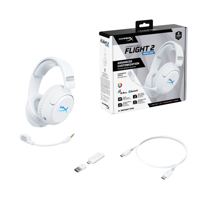 EAN 0198990148328 - HyperX Cloud Flight 2 Inalámbrico Diadema Juego Bluetooth Blanco imagen 15