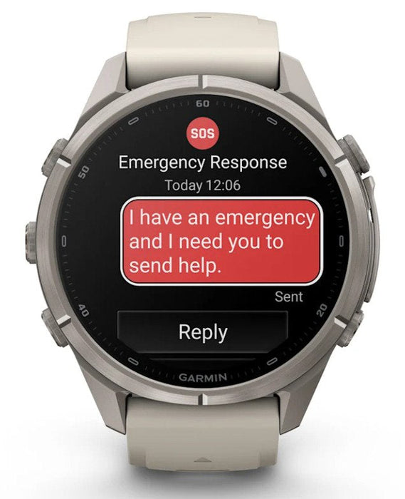 Garmin Fenix 9 Pro Inreach Lte 43mm Titanio Con Correa De Silicona En Blanco
