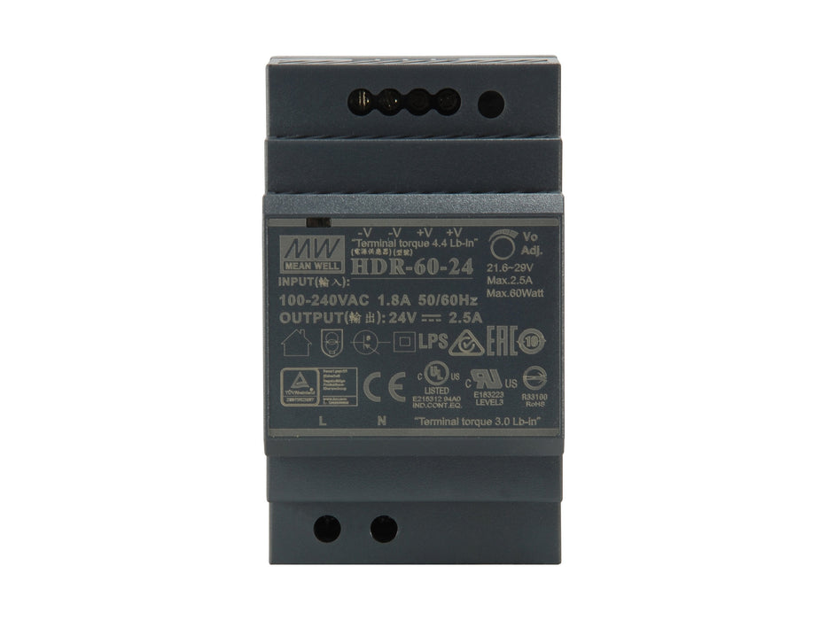 Levelone Indumrie Netzteil 24vdc 60w+Din-Schiene Negro