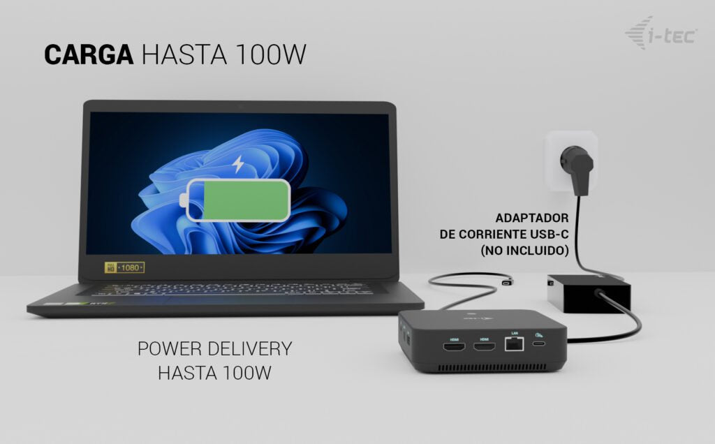 EAN 8595611707469 - i-tec USB-C DP Dual HDMI Docking Station with Power Delivery 100 W imagen 9
