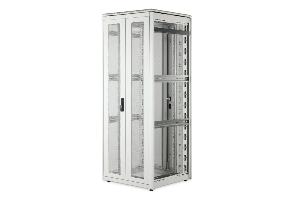 Armario De Red De 42ua Unique, 2053x800x800 Mm Puertas Perf. Dos Hojas, Sin Laterales, Gris