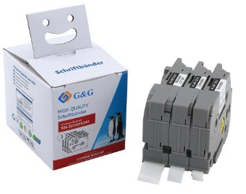 G&G Cintas Para Etiquetadora 3er Pack Para Brother Tze-221/-231/-241