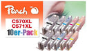 EAN 7640173432289 - Peach 0F319980 cartucho de tinta 10 pieza(s) Negro, Cian, Magenta, Foto negro, Amarillo imagen 1