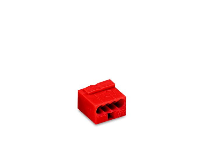 Wago Serie 243- 4-Leiter-Micro-Klemme (100 Mück) Rojo