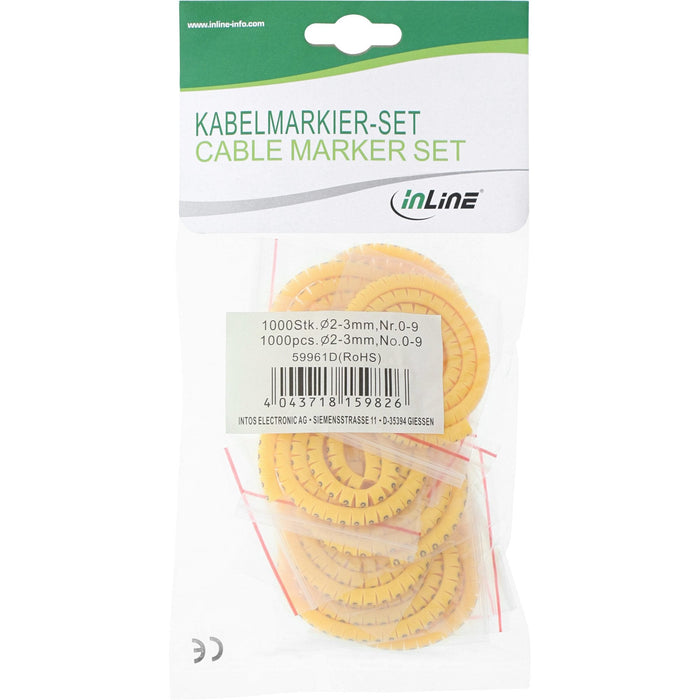 Marcador De Cables Inline De 3,6 Mm A 7,4 Mm N.º 0-9 1000 Uds.