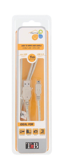 Cable T Nb Usb 2.0 Type A - Mini B M/M 1m (Blanco)