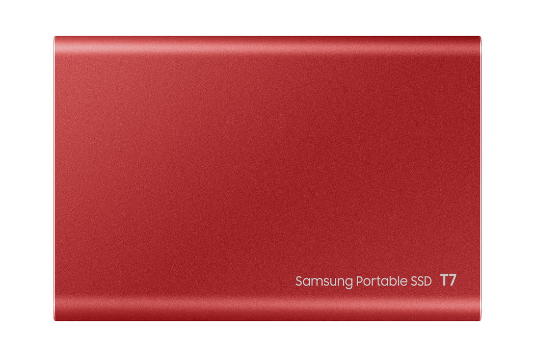 Disco Externo Ssd Samsung 500gb Portable T7 Usb3.2 Gen.2 Mettalic Red Extern Kit