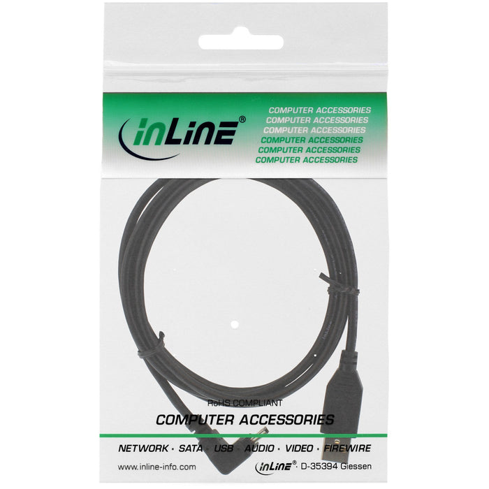 Inline Usb Tipo A Macho A Mini 5 Pines Macho En Ángulo De 90° Negro 3m