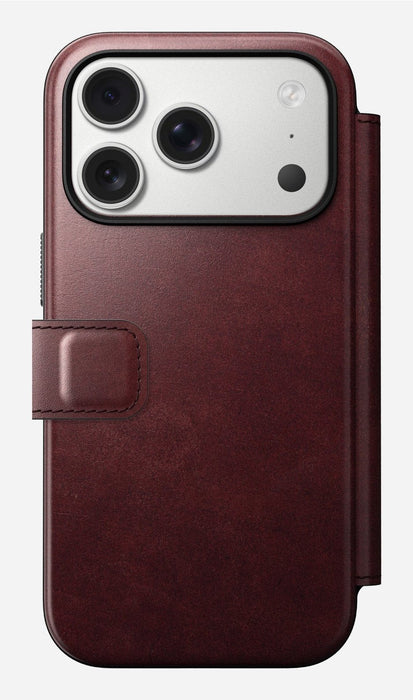 Nomad Modern Leather Folio Iphone 17 Pro Burgundy Horween