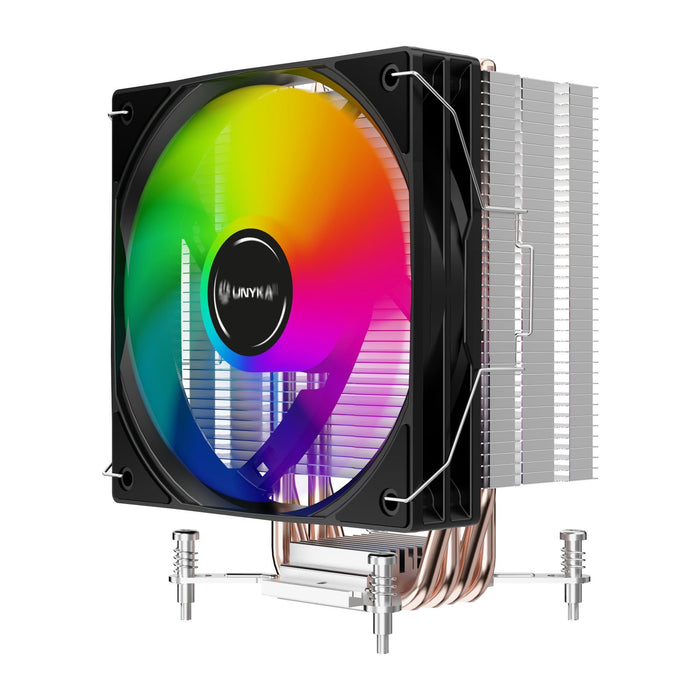 Refrigeración Cpu Unykach Unycool H41 Argb Multisocket Universal - Ventilador 120mm - Iluminacion Argb - Negro