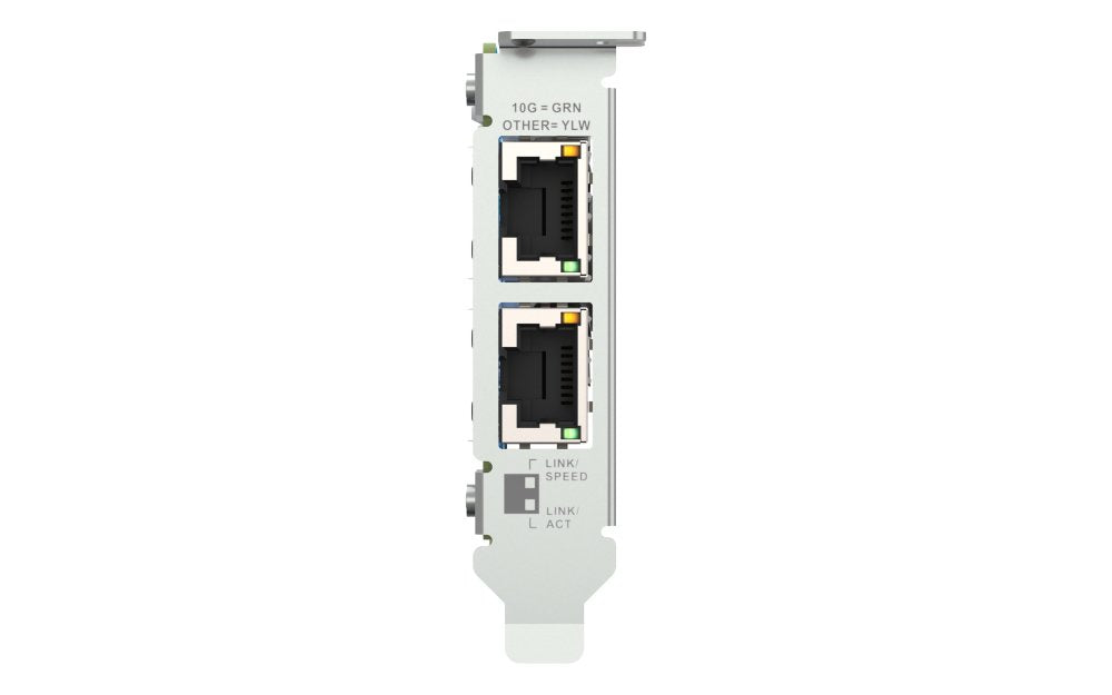 Qnap Qxg-10g2t Adaptador De Red Pcie3.0 X4 Perfil Bajo 100m/1g/2.5g/5g/10 Gigabit Ethernet X 2 Para Qnap Qgd-1600