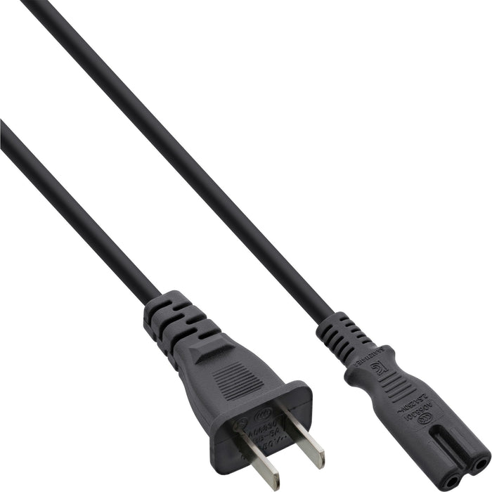 Cable De Alimentación Inline Enchufe De China A Euro8 Iec-C7, Negro, 1,8 M