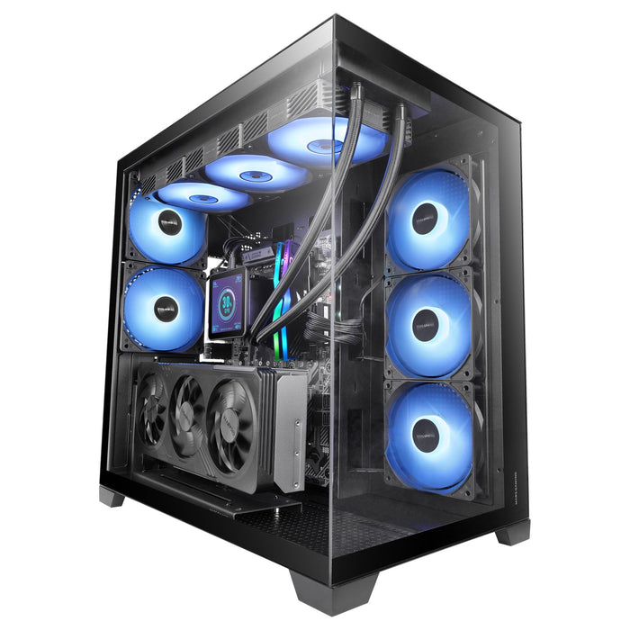 Caja Semitorre Atx Mcvpro Argb Negro Mars Gaming Bahías Int:2x3'5/4x2'5/ 1xusb3.0, 2xusb2.0/ Hd Audio In/Out/ Sin Fuente De Alimentación