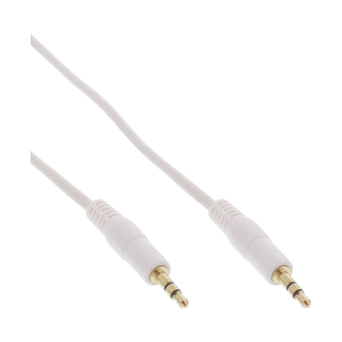 Cable De Audio Inline 3.5mm Estéreo Macho A Macho Blanco/Dorado 2.5m